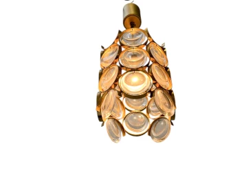 Hollywood Regency Pendant Lamp by Gaetano Sciolari for Palwa Germany, 1970s